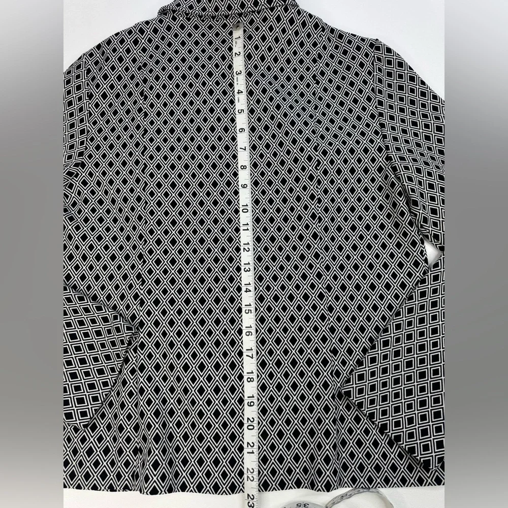 Chico's Perfect Stretch Jacquard Geometric Jacket Chico’s 1 Us 8
